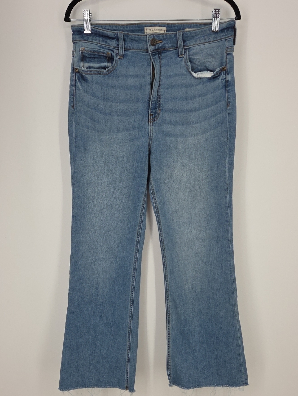 Harper Vintage Light Blue high rise cropped kick Flare Jeans Sz 30